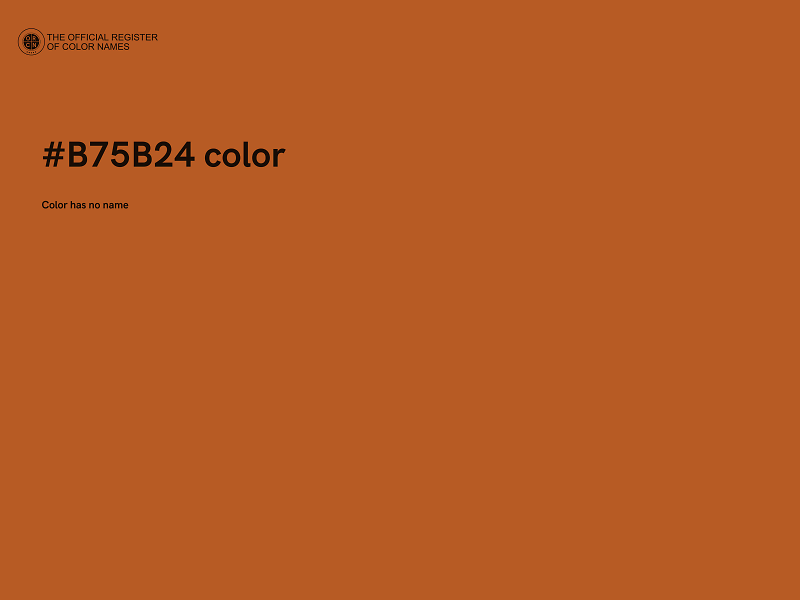 #B75B24 color image