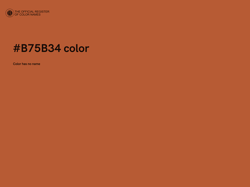 #B75B34 color image