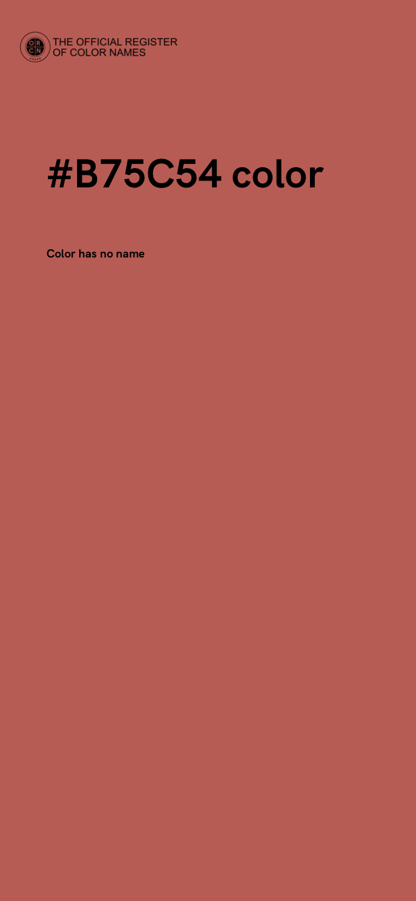 #B75C54 color image