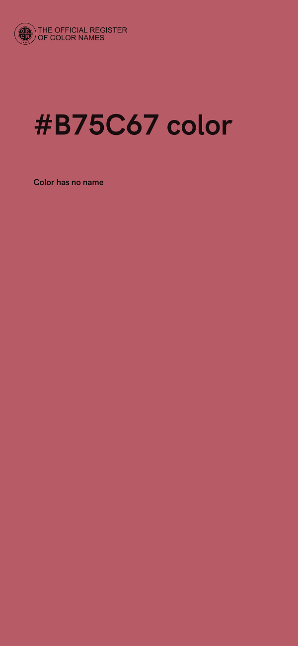 #B75C67 color image