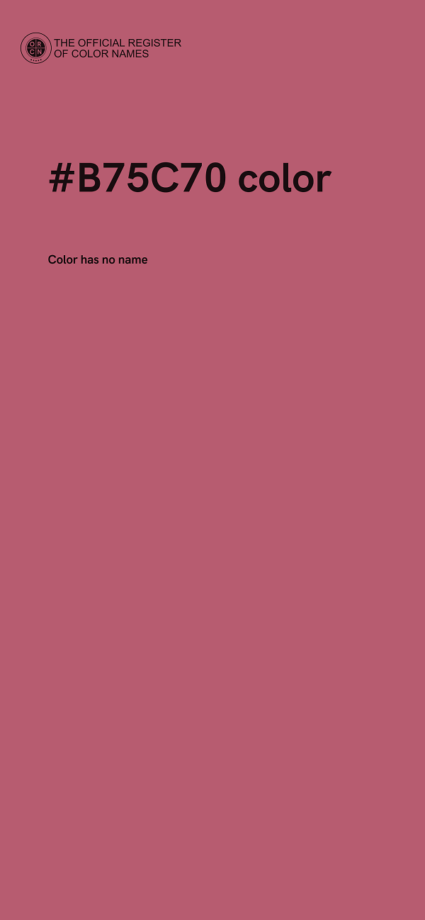 #B75C70 color image