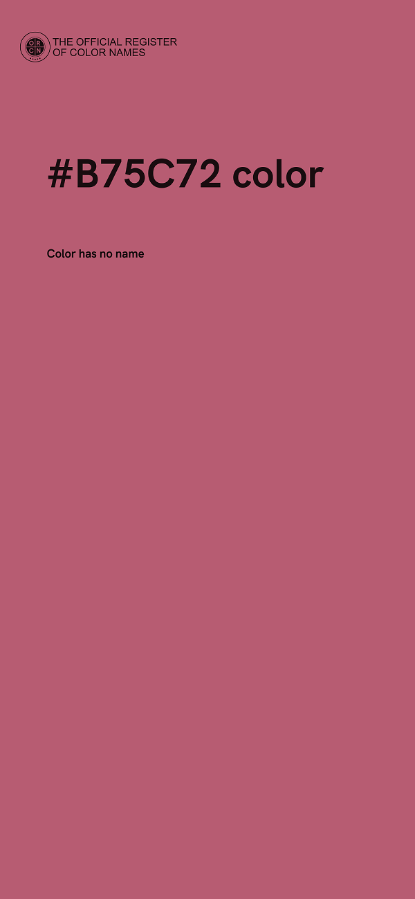 #B75C72 color image