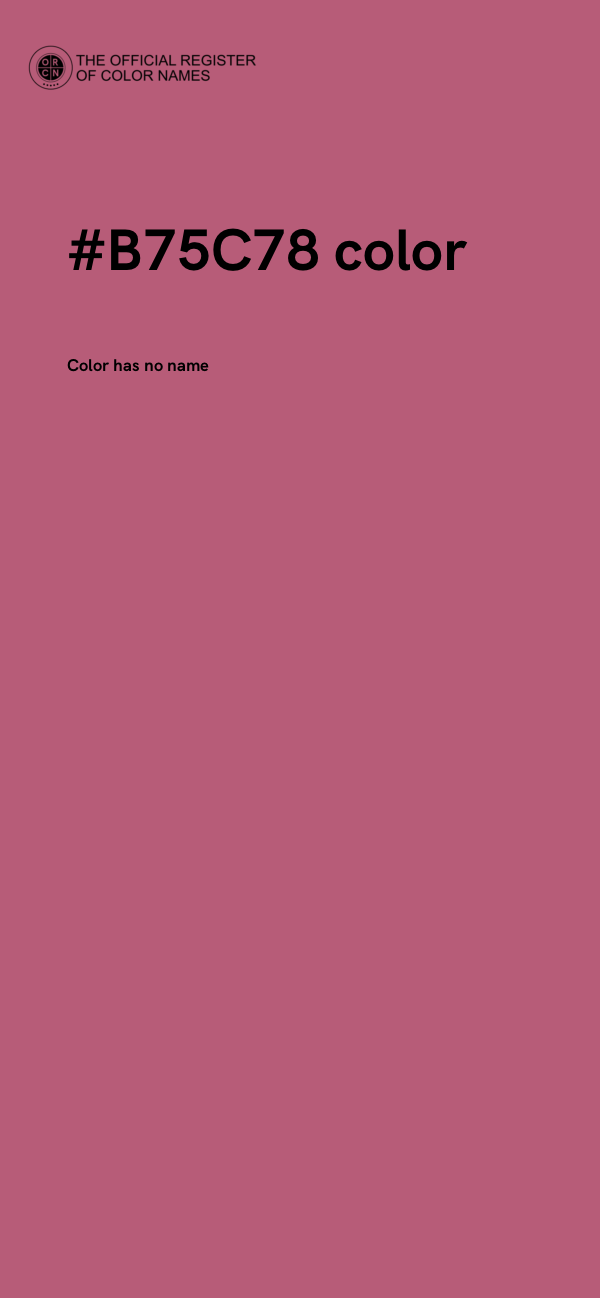 #B75C78 color image
