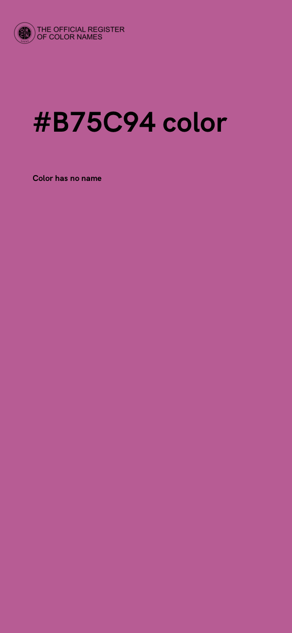 #B75C94 color image
