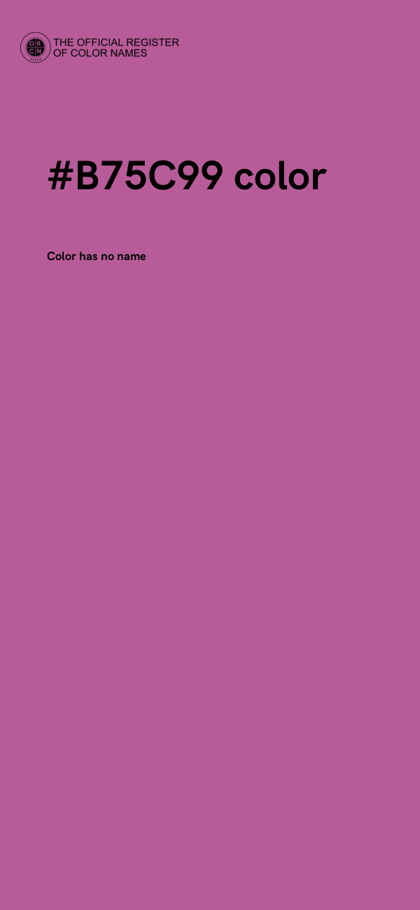 #B75C99 color image