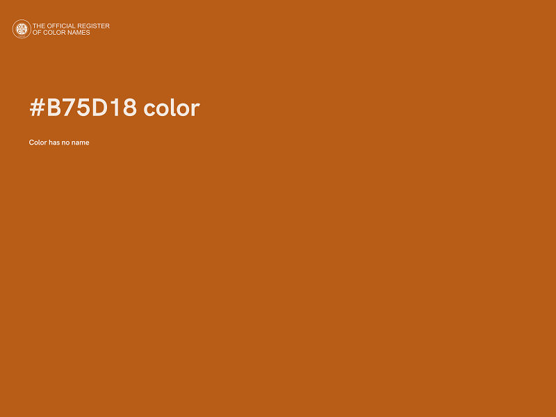 #B75D18 color image