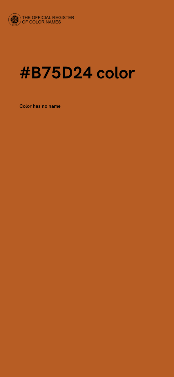#B75D24 color image