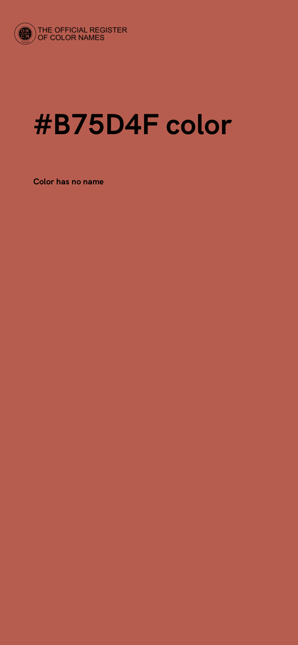 #B75D4F color image