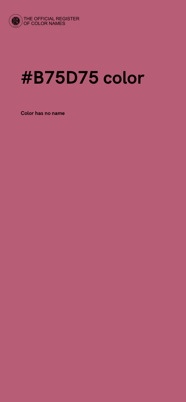#B75D75 color image