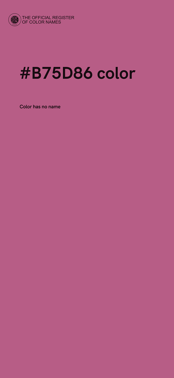 #B75D86 color image