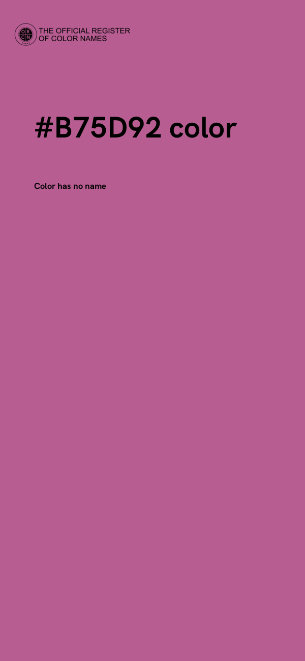 #B75D92 color image