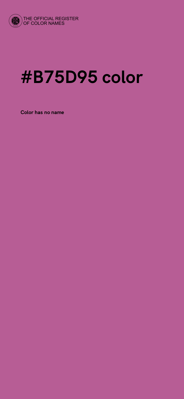 #B75D95 color image