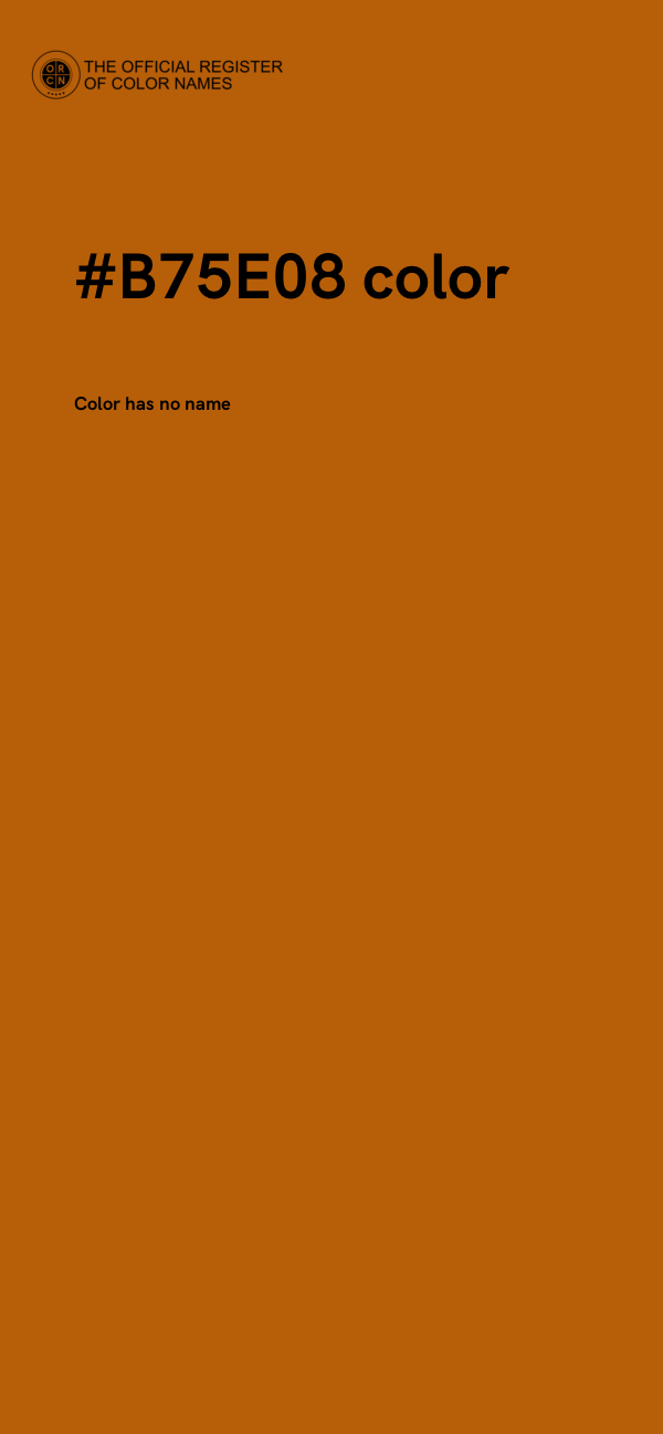 #B75E08 color image