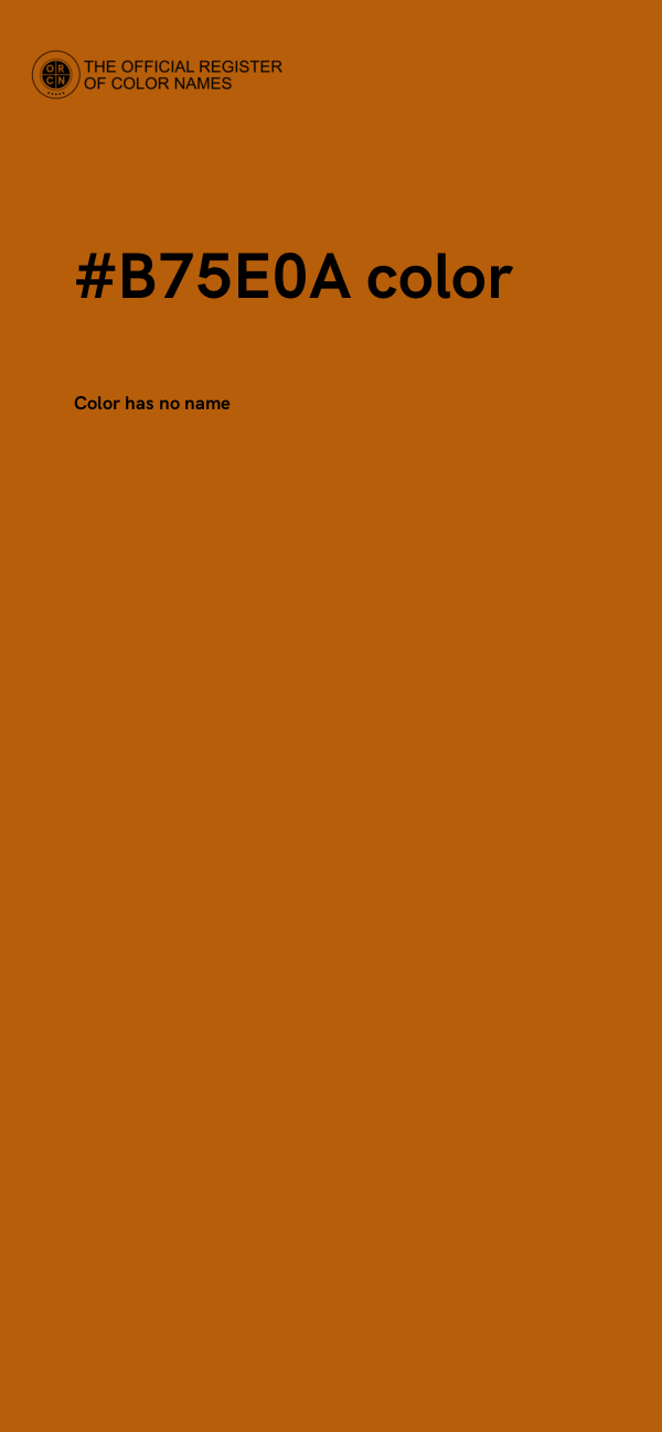 #B75E0A color image