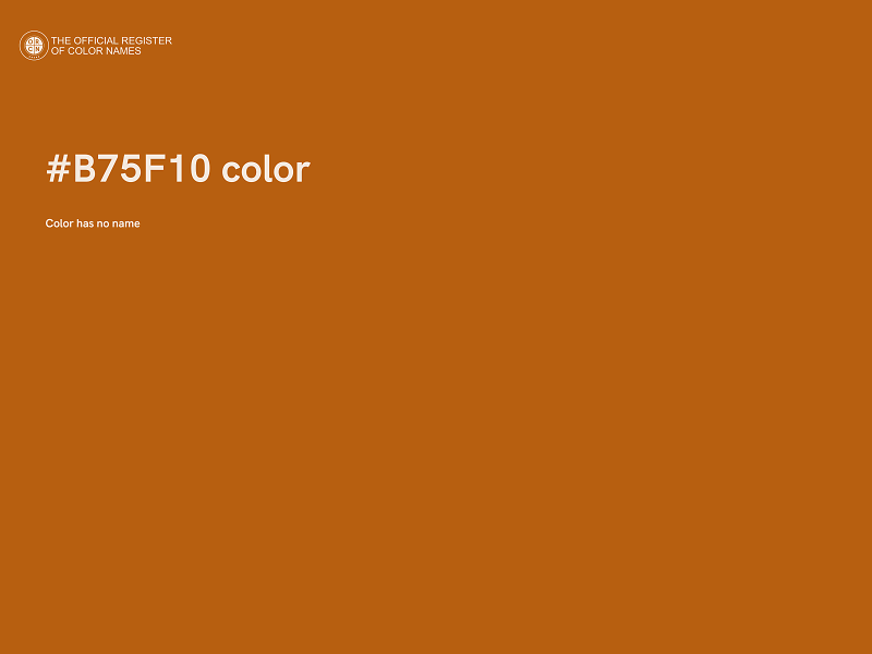 #B75F10 color image