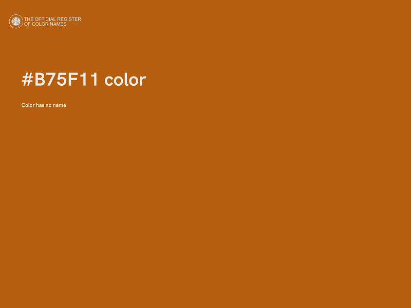 #B75F11 color image