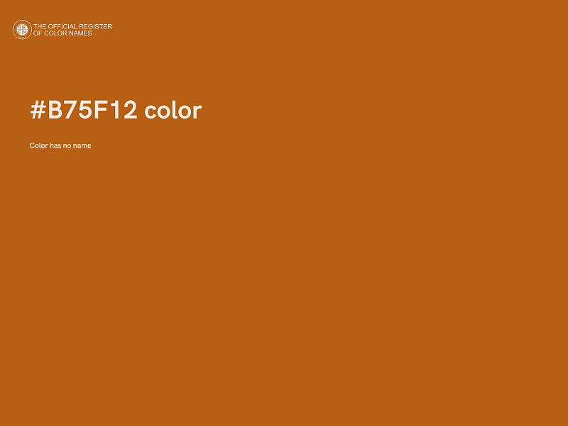 #B75F12 color image