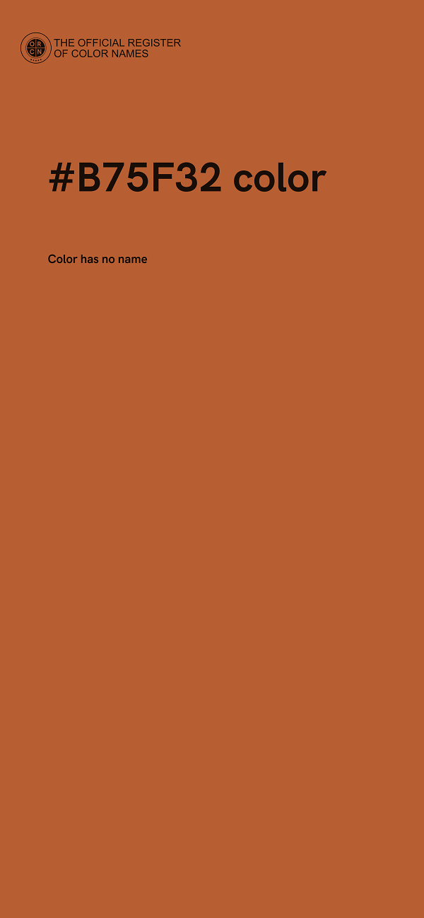 #B75F32 color image