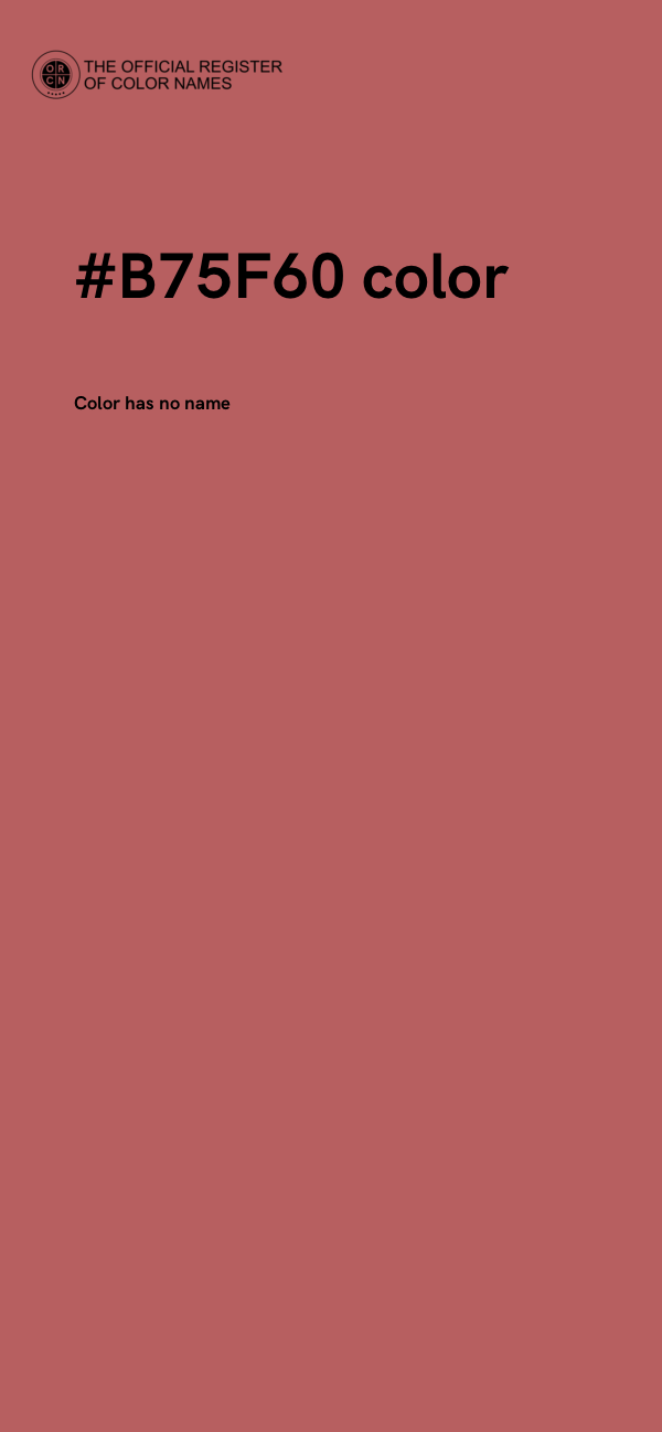 #B75F60 color image
