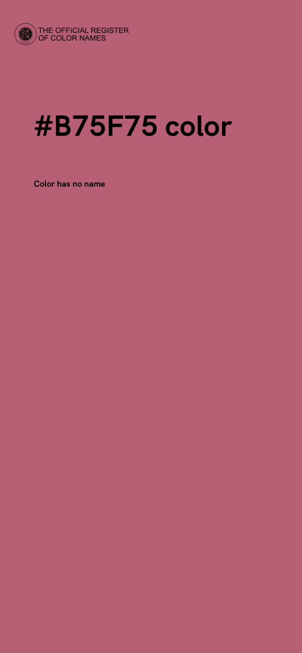 #B75F75 color image