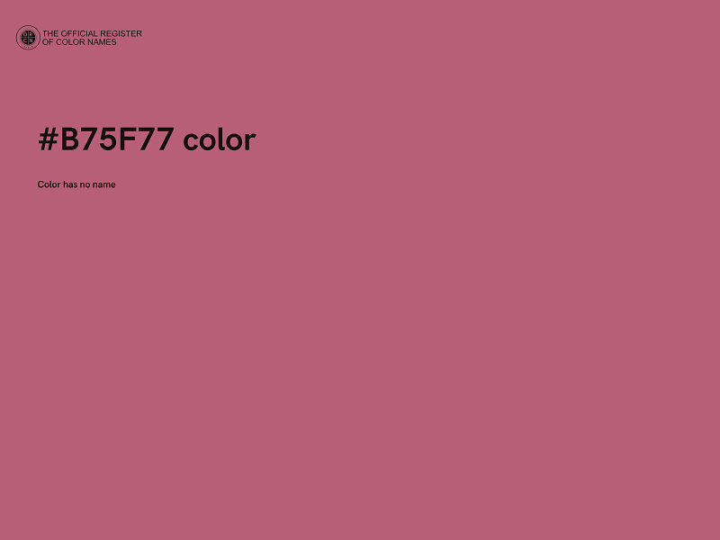 #B75F77 color image