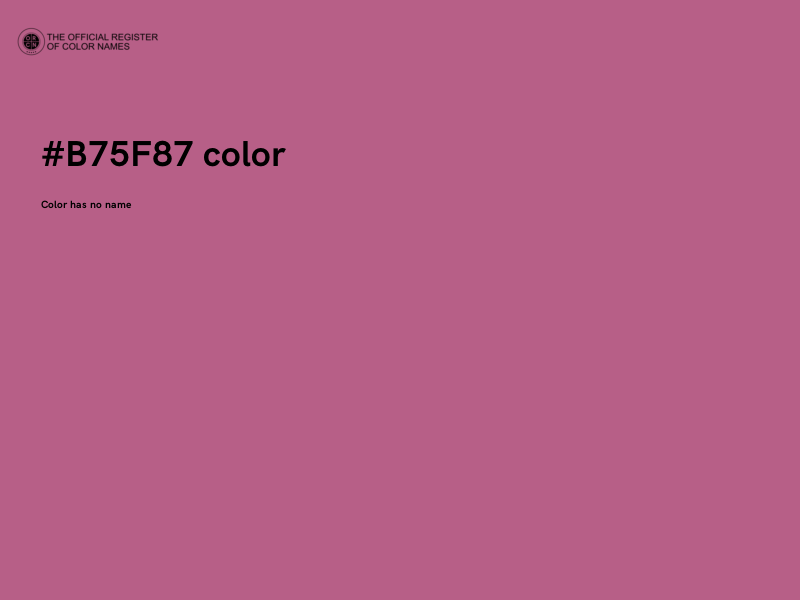 #B75F87 color image