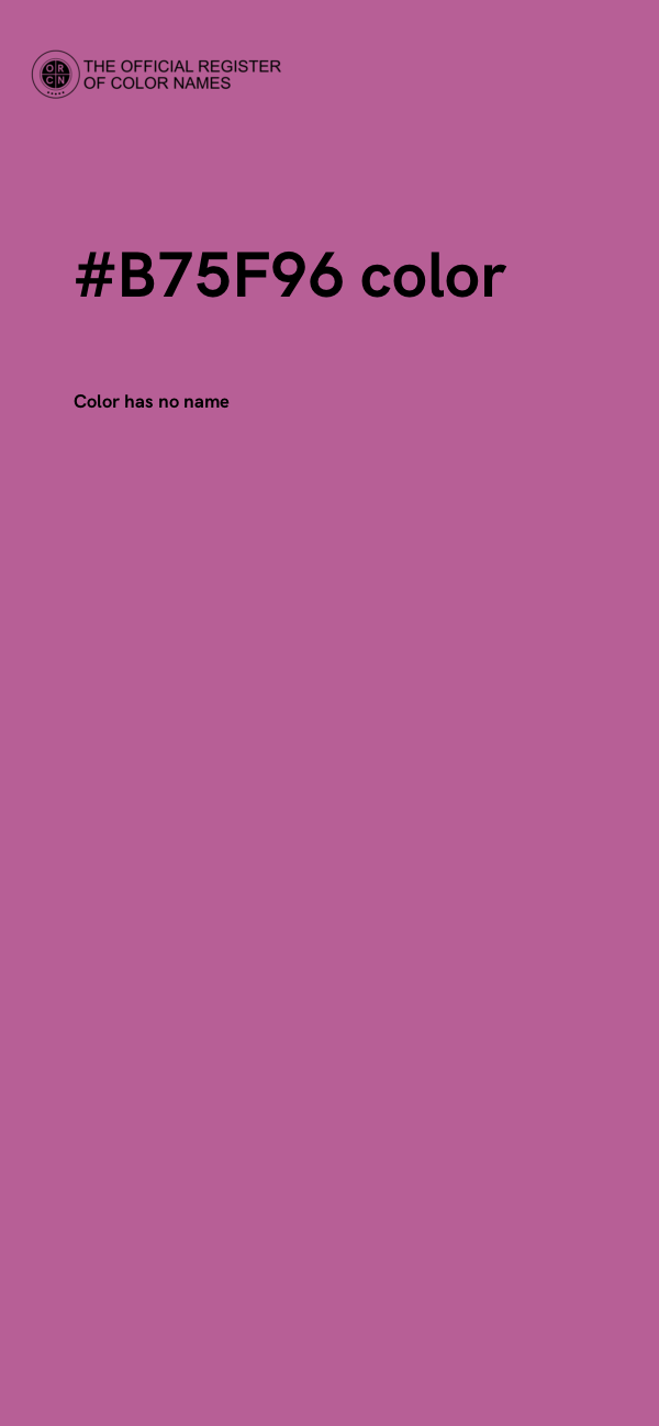 #B75F96 color image