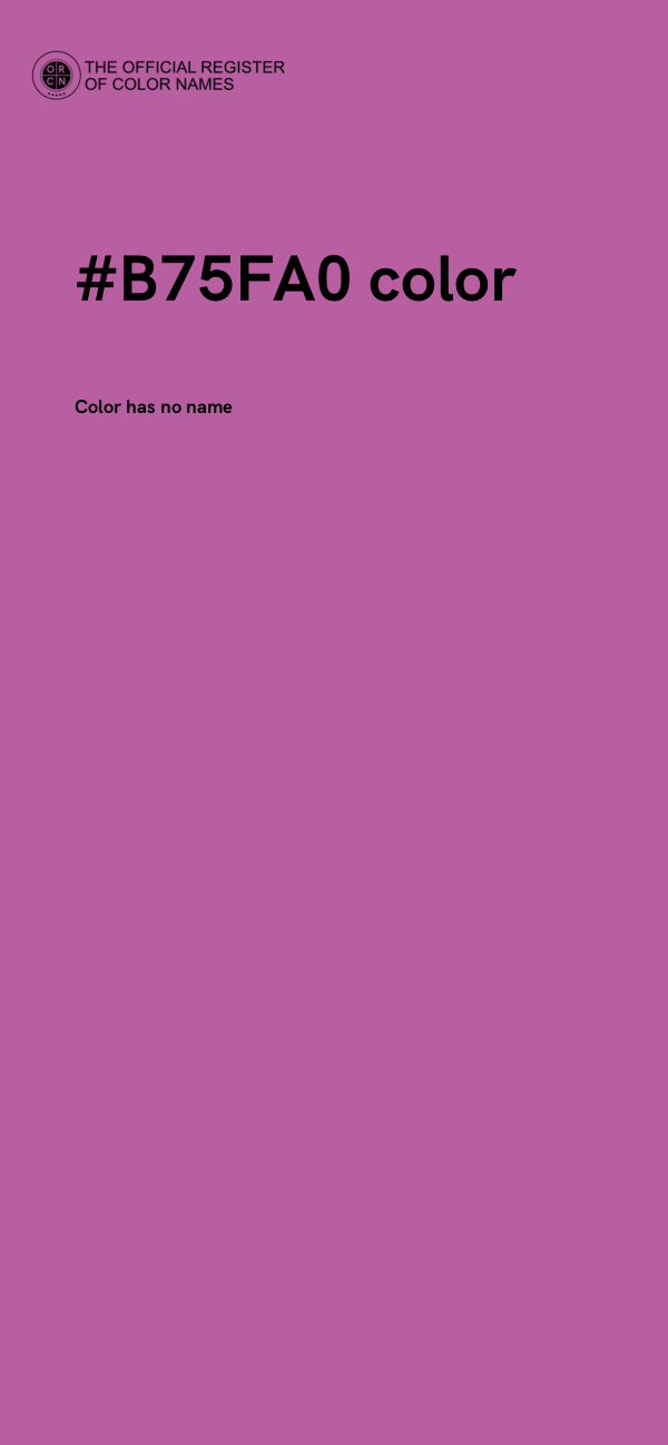 #B75FA0 color image