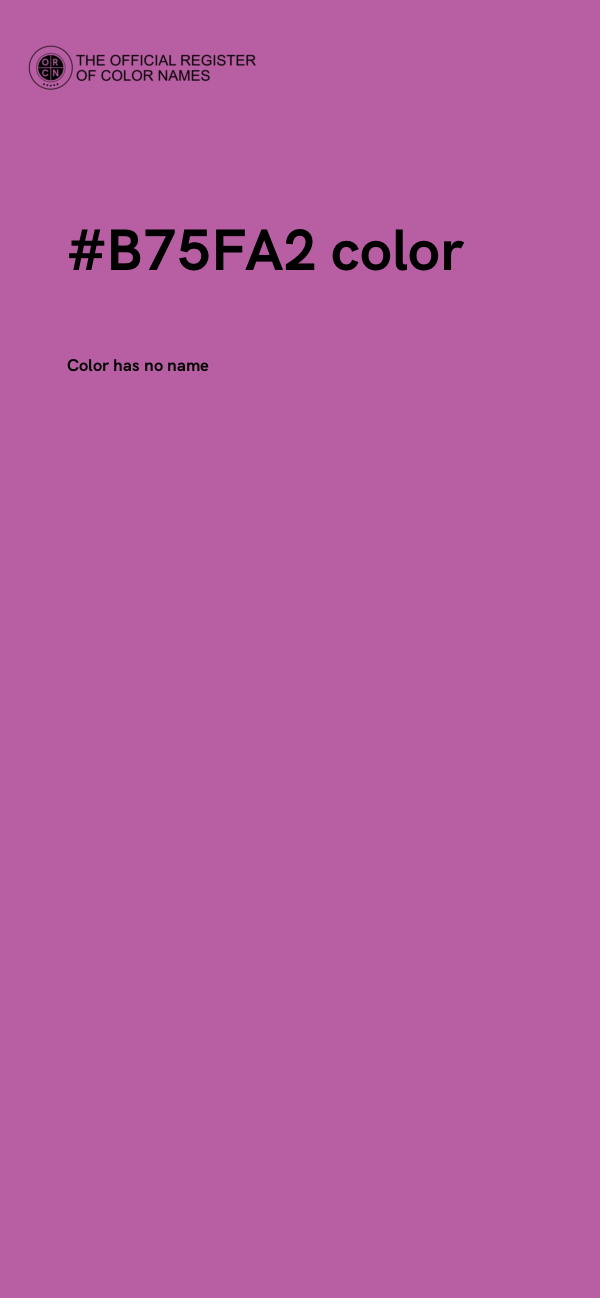 #B75FA2 color image