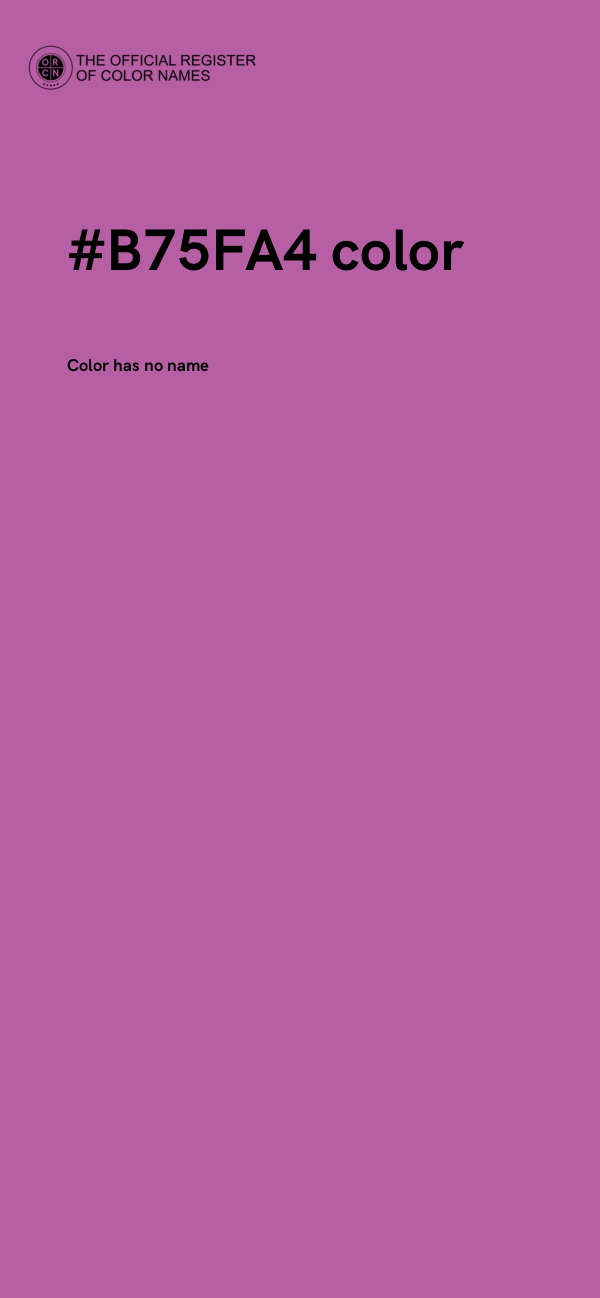 #B75FA4 color image