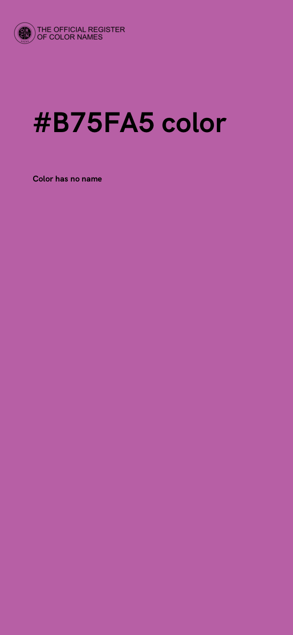 #B75FA5 color image