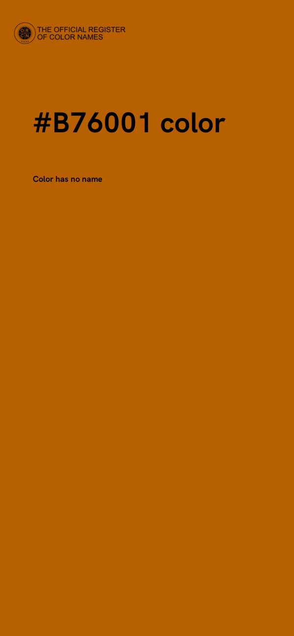 #B76001 color image