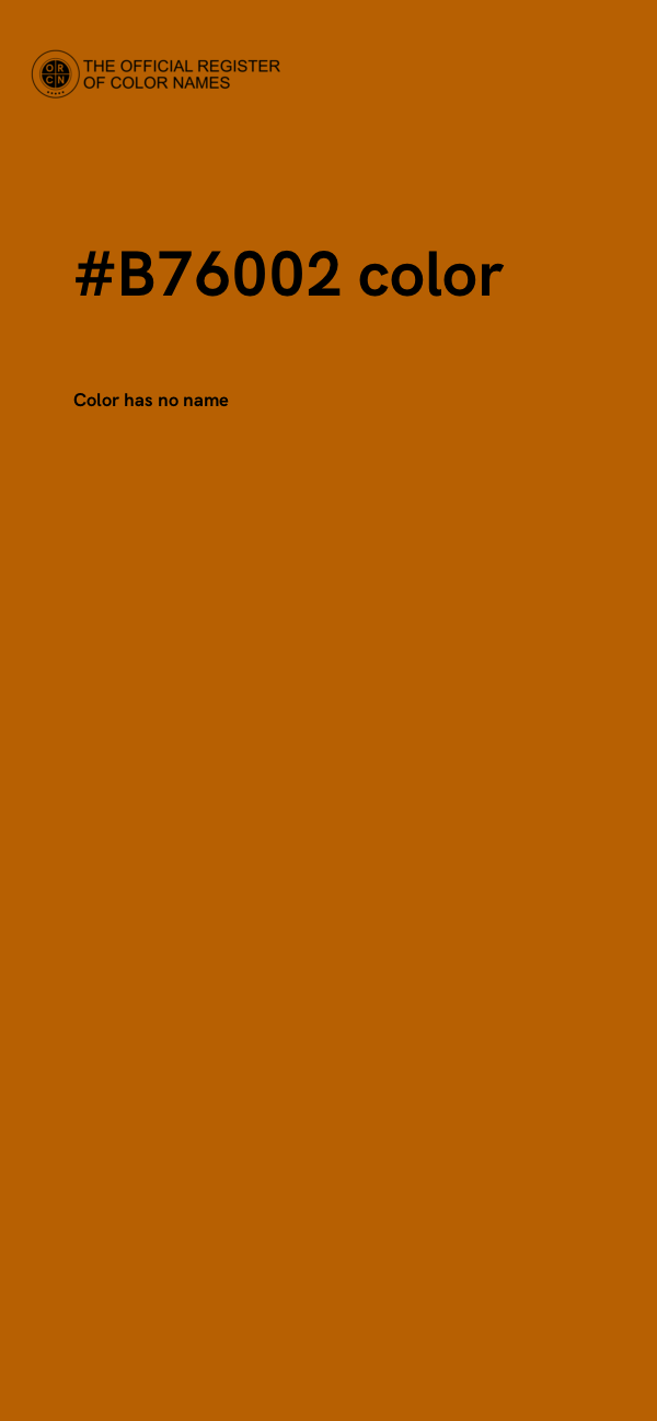 #B76002 color image
