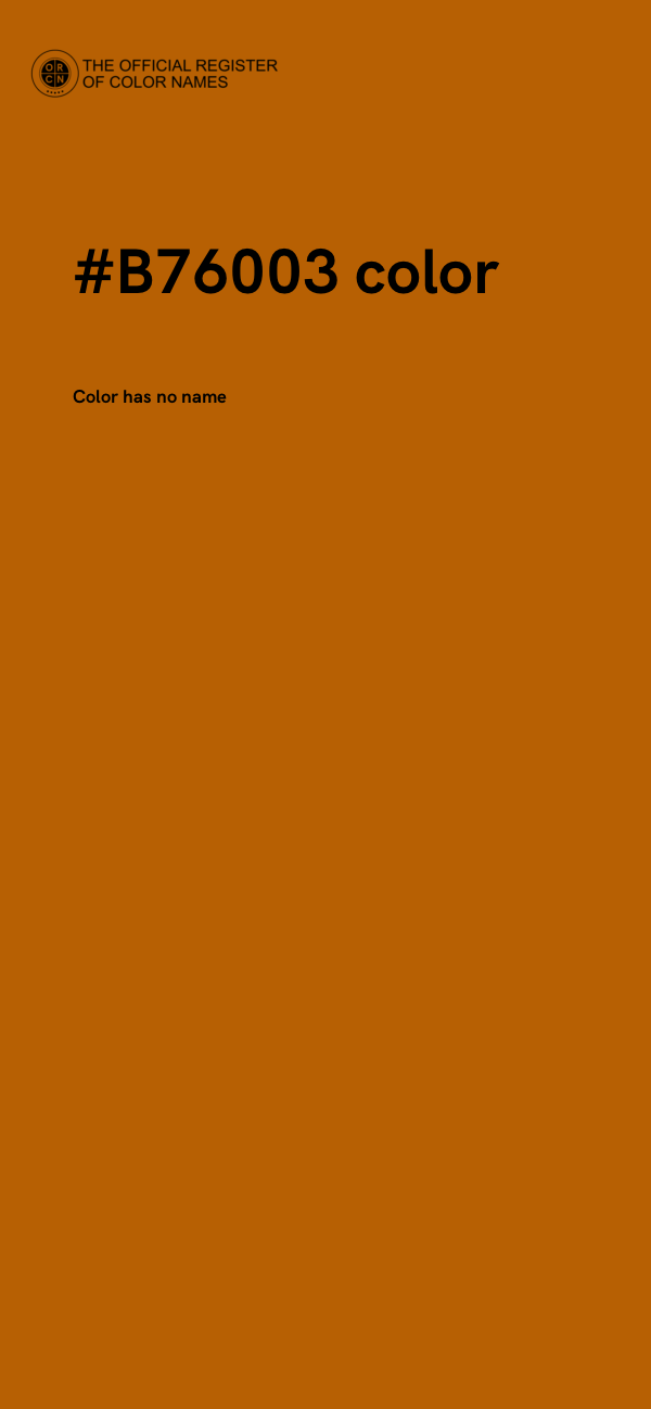 #B76003 color image