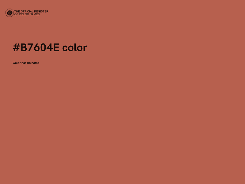 #B7604E color image