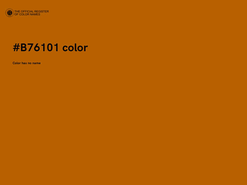 #B76101 color image