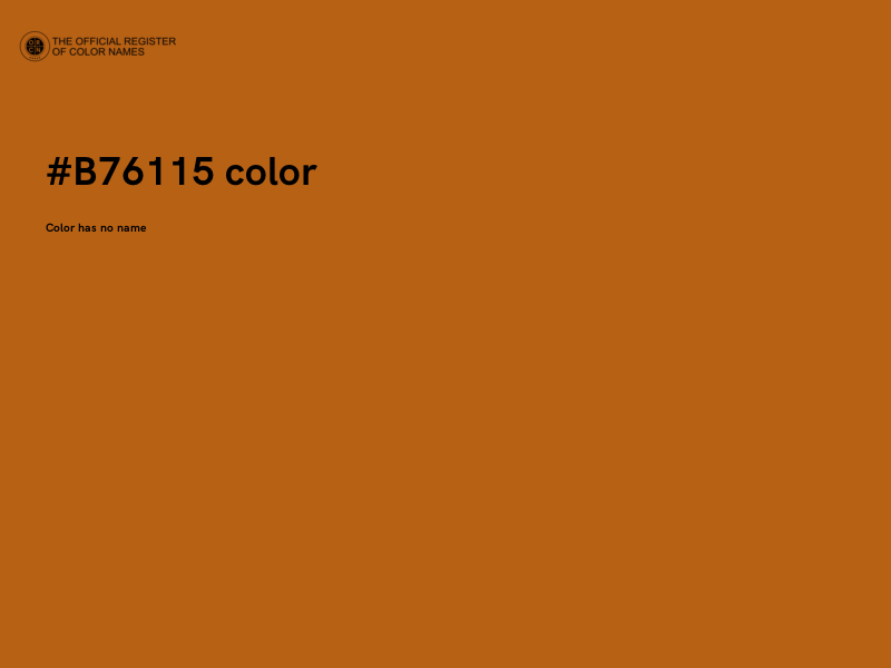 #B76115 color image