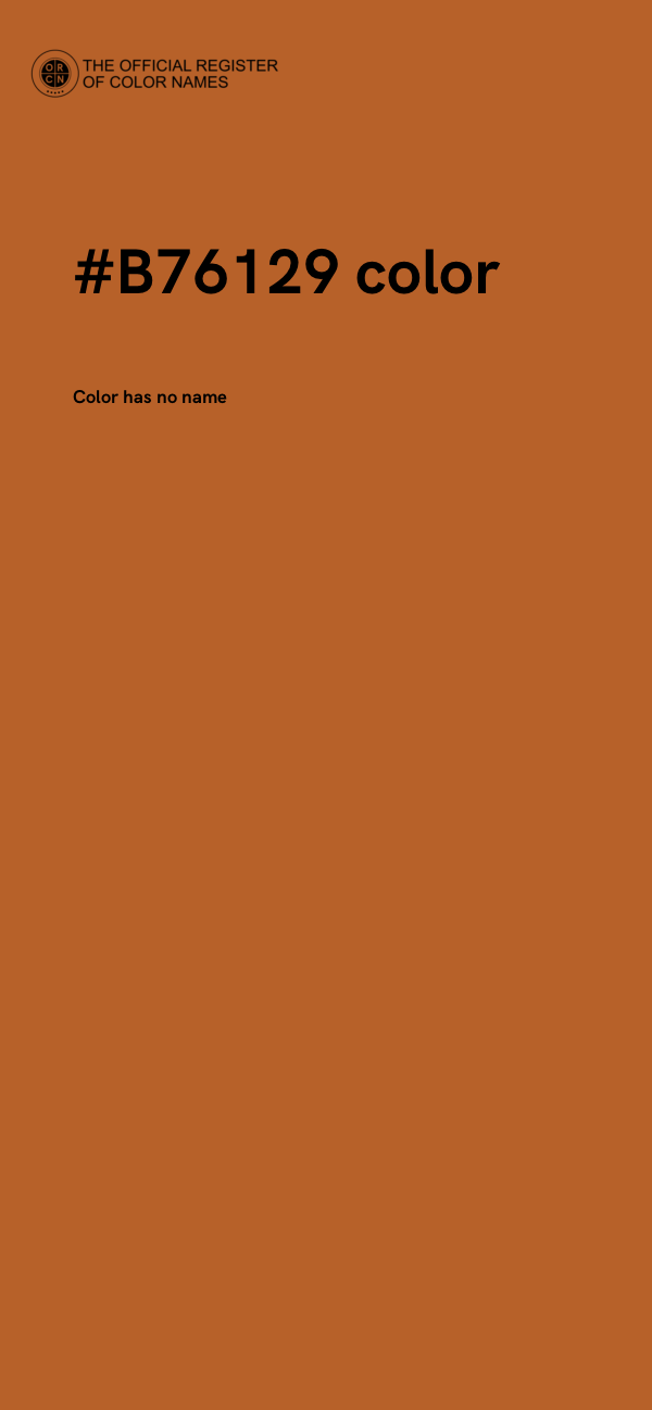 #B76129 color image