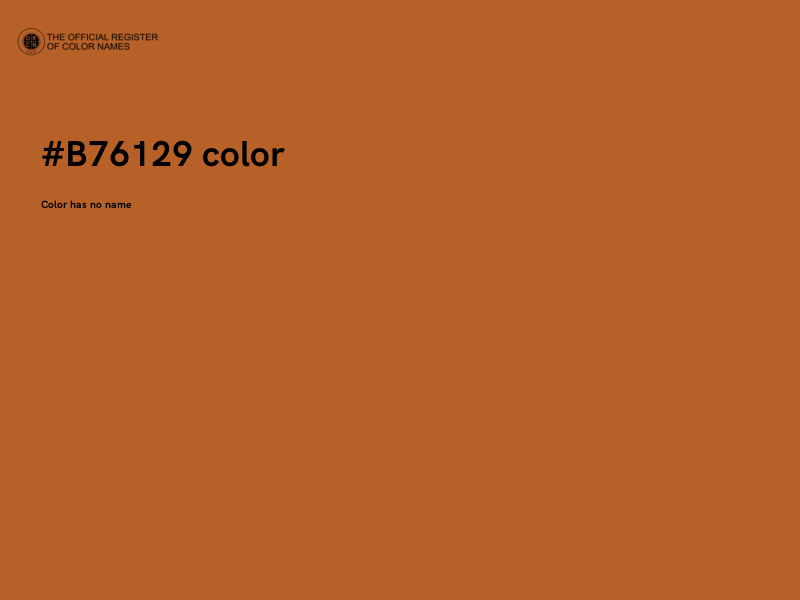 #B76129 color image