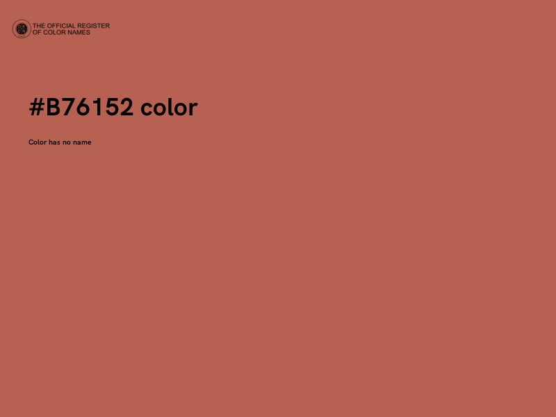 #B76152 color image