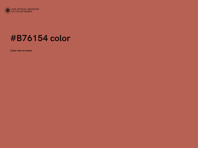 #B76154 color image