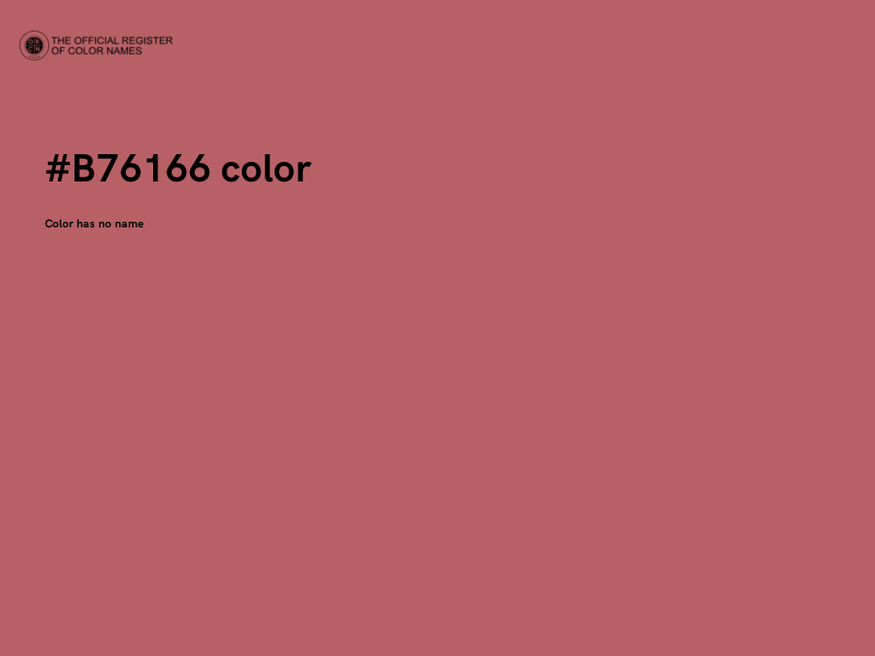 #B76166 color image