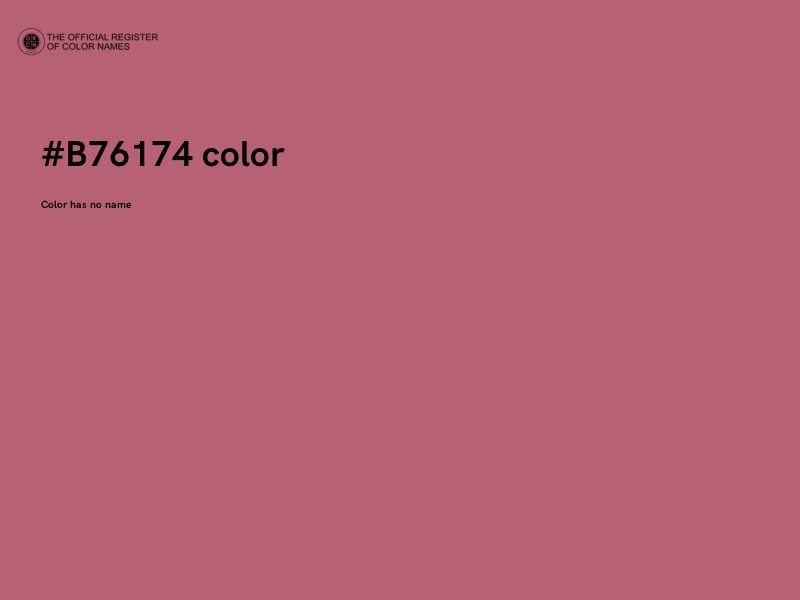 #B76174 color image