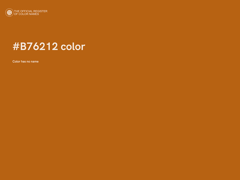 #B76212 color image
