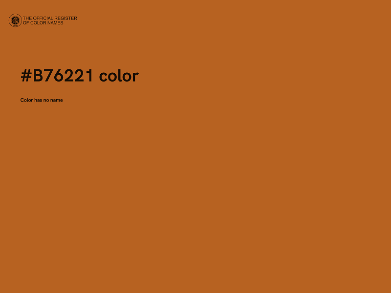 #B76221 color image