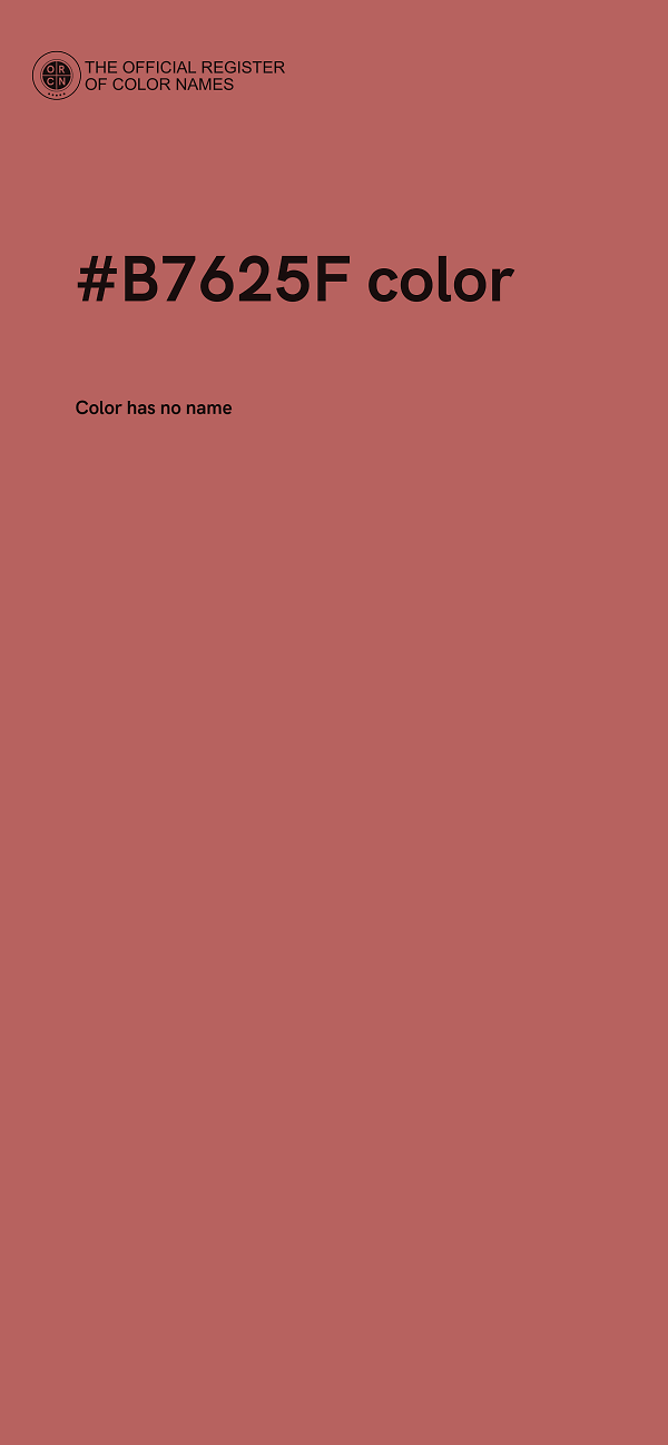 #B7625F color image