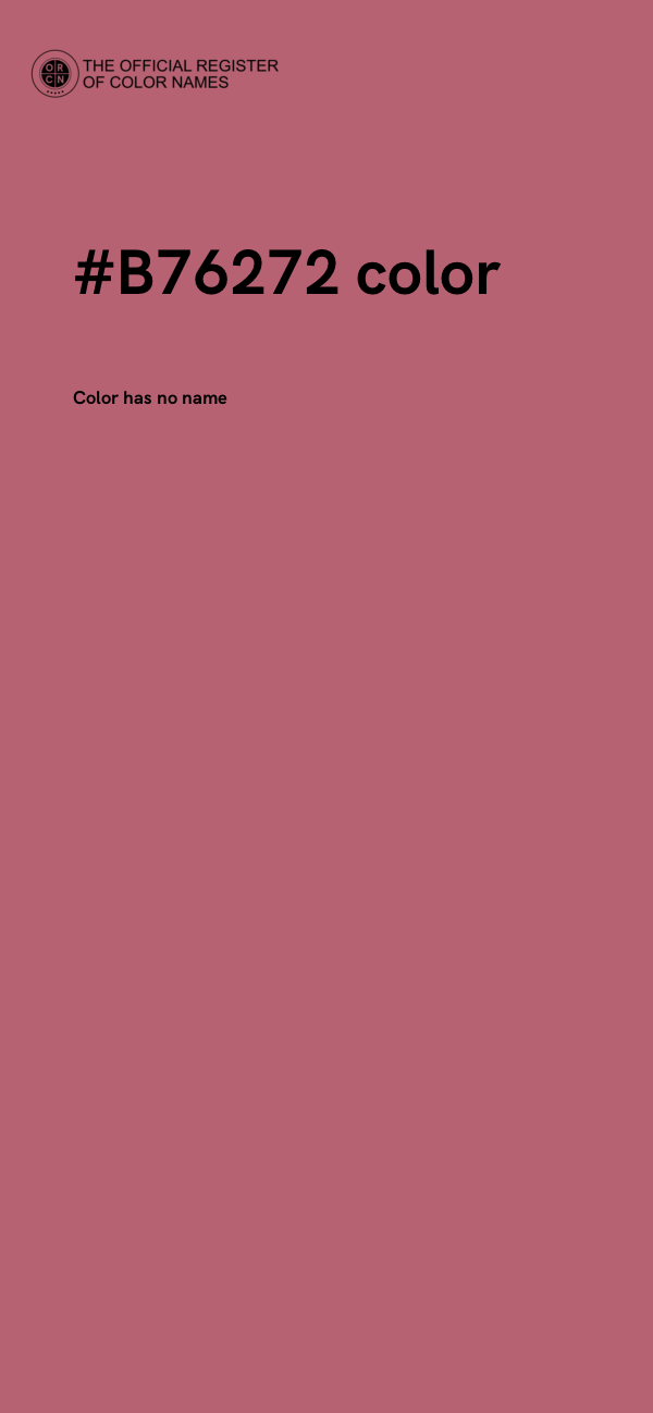 #B76272 color image