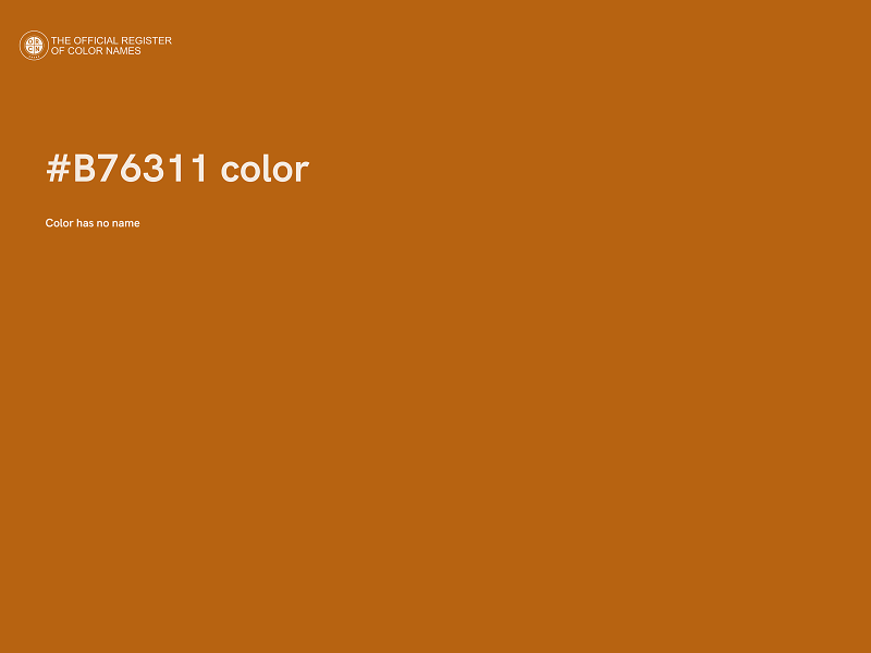 #B76311 color image