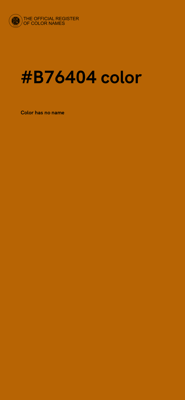 #B76404 color image