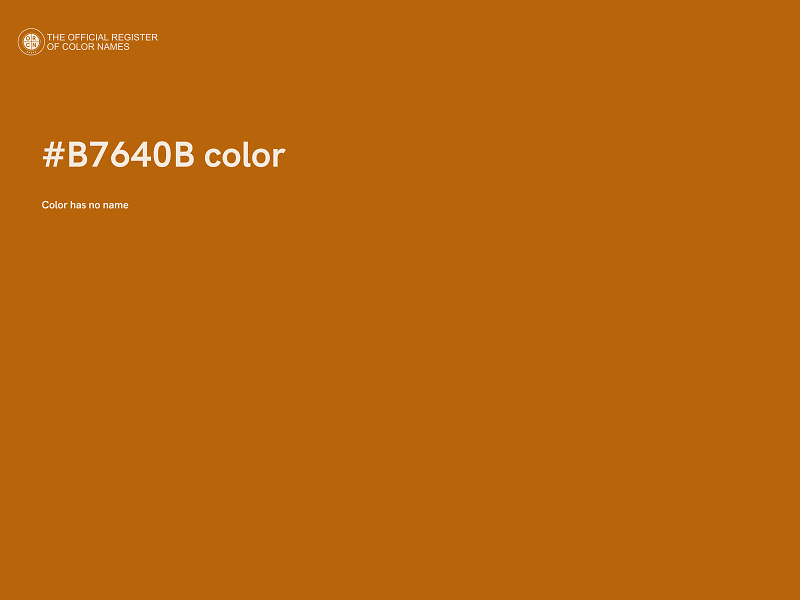 #B7640B color image